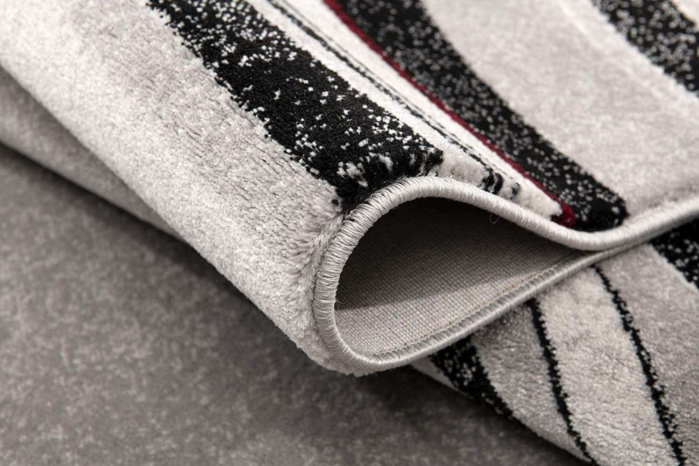 4' X 6' Gray Abstract Power Loom Area Rug - Homeroots - Flyclothing LLC