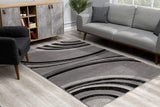 4' X 6' Gray Abstract Power Loom Area Rug - Homeroots - Flyclothing LLC