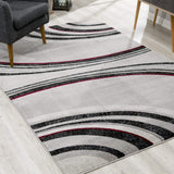 6' X 9' Gray Abstract Dhurrie Area Rug - Homeroots