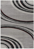 8' X 10' Gray Abstract Dhurrie Area Rug - Homeroots