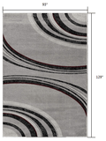 8' X 10' Gray Abstract Dhurrie Area Rug - Homeroots