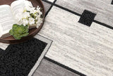13' Runner Grey Abstract Power Loom Runner Rug - Homeroots - Flyclothing LLC