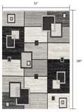 15' Gray Abstract Dhurrie Runner Rug - Homeroots