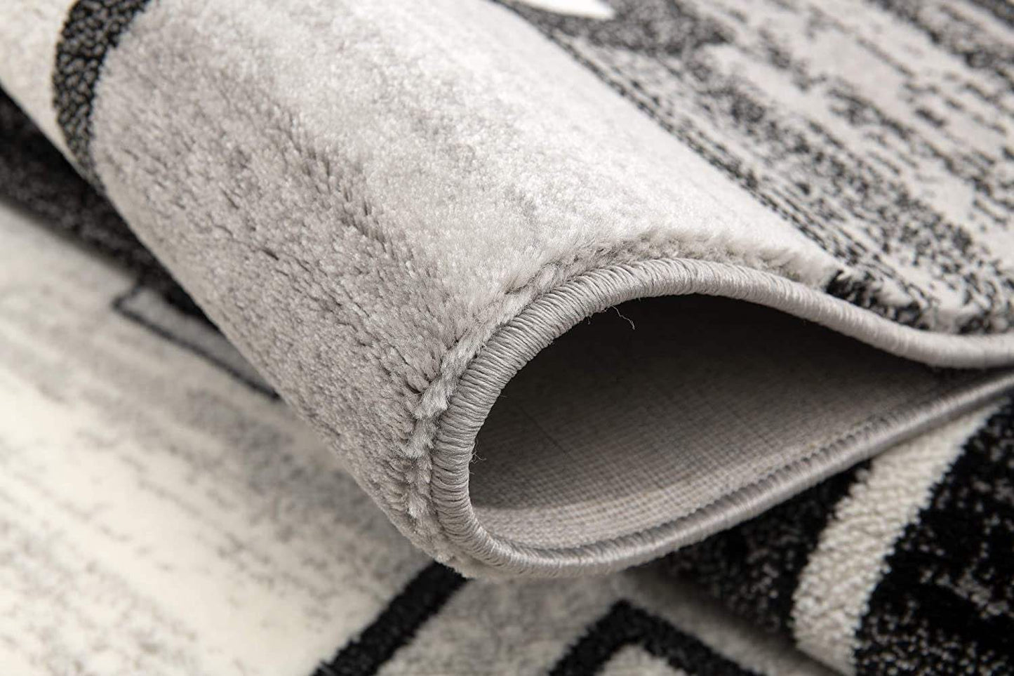 3' X 5' Gray Abstract Power Loom Area Rug - Homeroots - Flyclothing LLC