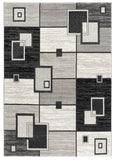 3' X 5' Gray Abstract Power Loom Area Rug - Homeroots