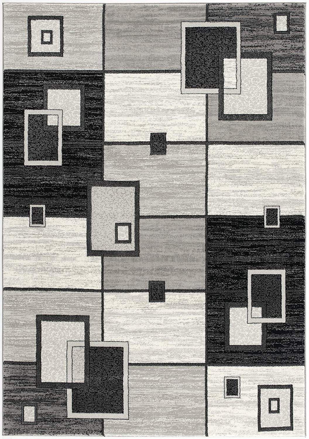 4' X 6' Gray Abstract Power Loom Area Rug - Homeroots - Flyclothing LLC