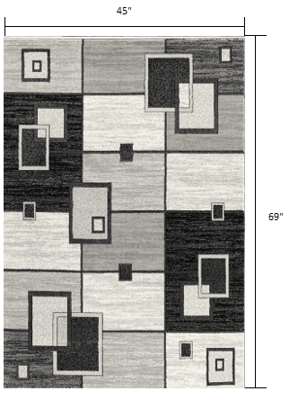 4' X 6' Gray Abstract Power Loom Area Rug - Homeroots - Flyclothing LLC