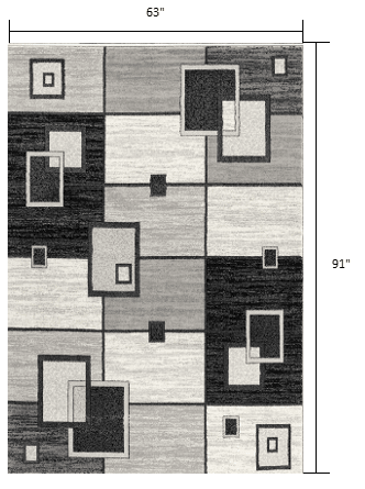 5' X 7' Gray Abstract Dhurrie Area Rug - Homeroots - Flyclothing LLC