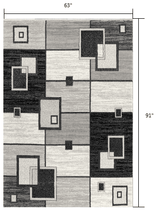 5' X 7' Gray Abstract Dhurrie Area Rug - Homeroots - Flyclothing LLC