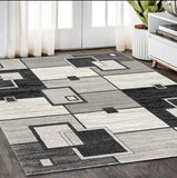 5' X 7' Gray Abstract Dhurrie Area Rug - Homeroots
