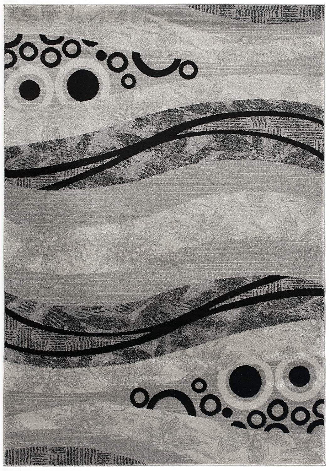 4' X 6' Gray Abstract Power Loom Area Rug - Homeroots - Flyclothing LLC