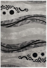 4' X 6' Gray Abstract Power Loom Area Rug - Homeroots - Flyclothing LLC