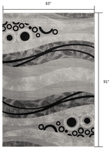 5' X 7' Gray Abstract Dhurrie Area Rug - Homeroots - Flyclothing LLC