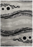 6' X 9' Gray Abstract Dhurrie Area Rug - Homeroots