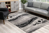 6' X 9' Gray Abstract Dhurrie Area Rug - Homeroots - Flyclothing LLC