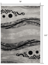 6' X 9' Gray Abstract Dhurrie Area Rug - Homeroots - Flyclothing LLC