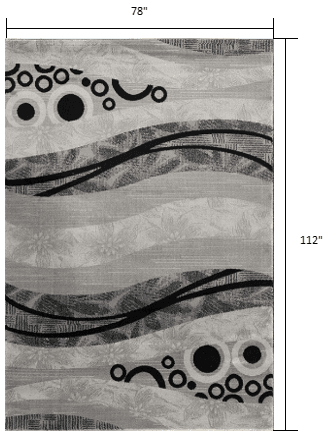 6' X 9' Gray Abstract Dhurrie Area Rug - Homeroots - Flyclothing LLC