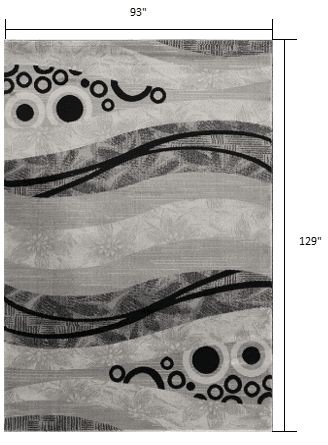 8' X 10' Gray Abstract Dhurrie Area Rug - Homeroots - Flyclothing LLC