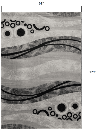 8' X 10' Gray Abstract Dhurrie Area Rug - Homeroots - Flyclothing LLC