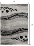 8' X 10' Gray Abstract Dhurrie Area Rug - Homeroots