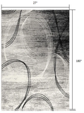 15' Gray Abstract Dhurrie Runner Rug - Homeroots