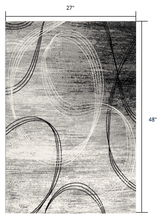 2' X 4' Gray Abstract Dhurrie Area Rug - Homeroots - Flyclothing LLC