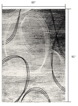 5' X 7' Gray Abstract Dhurrie Area Rug - Homeroots - Flyclothing LLC