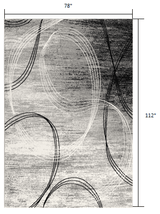 6' X 9' Gray Abstract Dhurrie Area Rug - Homeroots - Flyclothing LLC