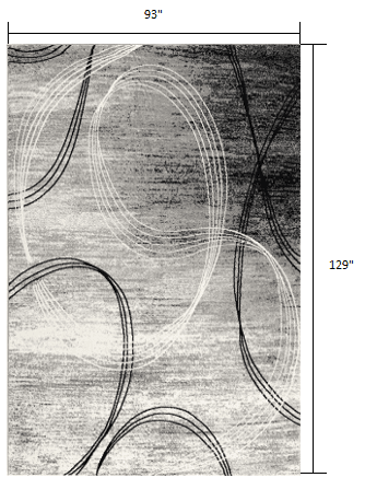 8' X 10' Gray Abstract Dhurrie Area Rug - Homeroots - Flyclothing LLC