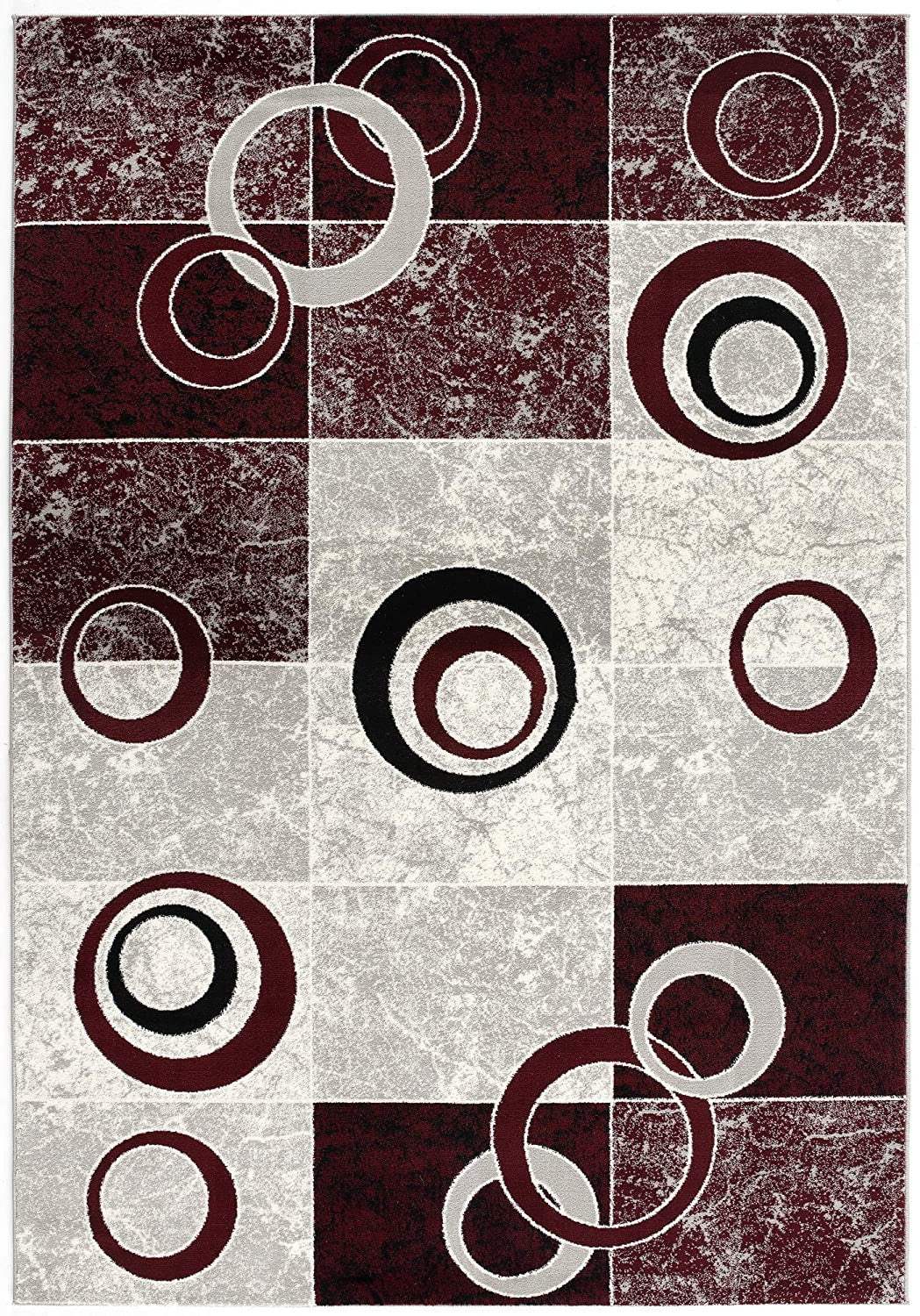 15' Red Abstract Dhurrie Runner Rug - Homeroots - Flyclothing LLC
