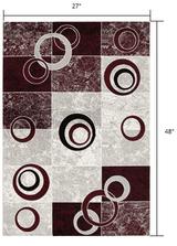 2' X 4' Red Abstract Dhurrie Area Rug - Homeroots - Flyclothing LLC