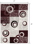 2' X 4' Red Abstract Dhurrie Area Rug - Homeroots - Flyclothing LLC
