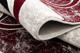 15' Red Abstract Dhurrie Runner Rug - Homeroots