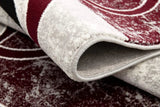 20' Red Abstract Dhurrie Runner Rug - Homeroots