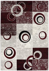 3' X 5' Red Abstract Power Loom Area Rug - Homeroots - Flyclothing LLC