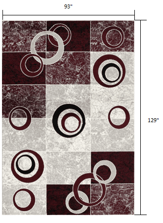8' X 10' Red Abstract Dhurrie Area Rug - Homeroots - Flyclothing LLC