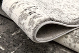 10' Gray Damask Dhurrie Runner Rug - Homeroots