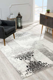 5' X 7' Gray Damask Dhurrie Area Rug - Homeroots - Flyclothing LLC