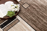 13' Beige Abstract Power Loom Runner Rug - Homeroots