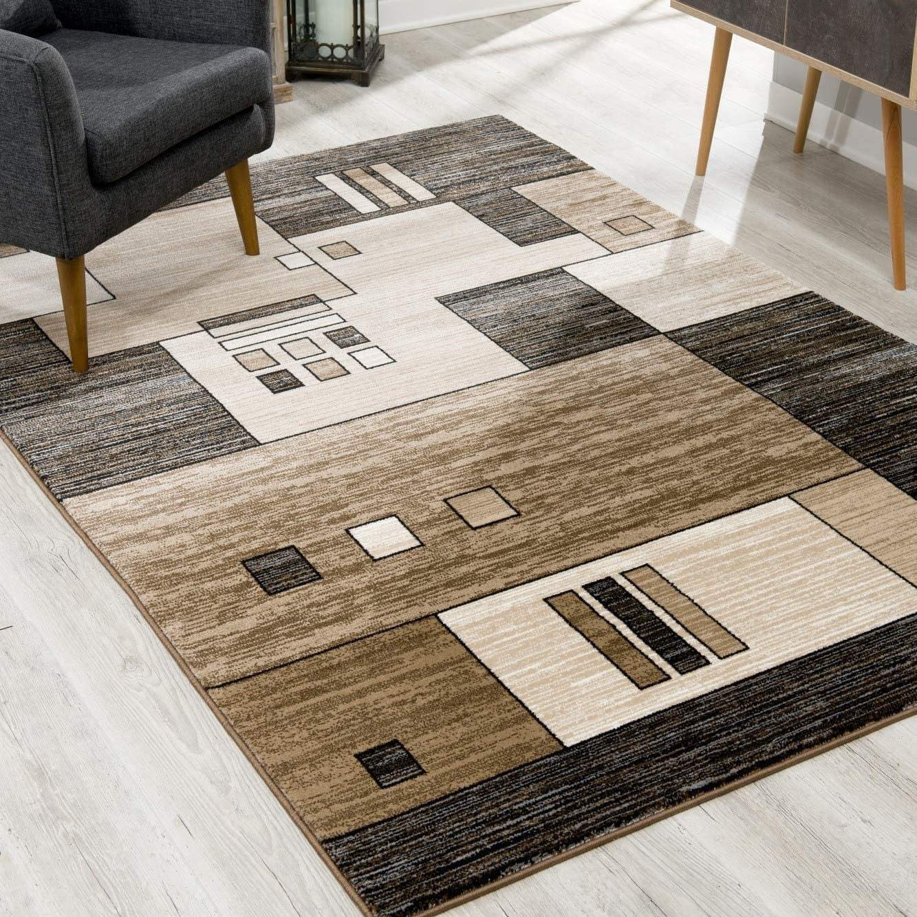 13' Runner Beige Abstract Dhurrie Runner Rug - Homeroots - Flyclothing LLC
