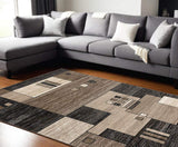 8' X 10' Beige Abstract Dhurrie Area Rug - Homeroots - Flyclothing LLC