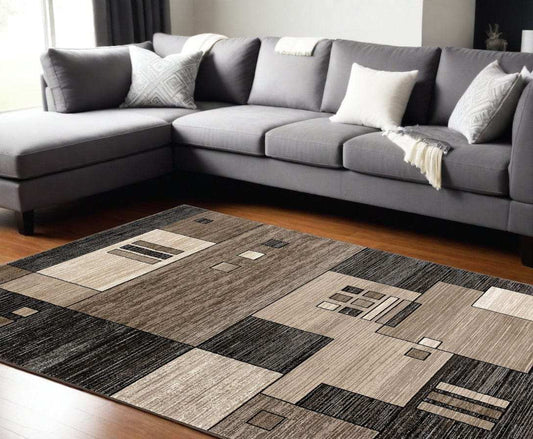 8' X 10' Beige Abstract Dhurrie Area Rug - Homeroots - Flyclothing LLC