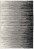 2' X 15' Black Transitional Striped Runner Rug - Homeroots