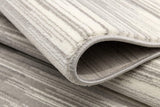 2' X 15' Black Transitional Striped Runner Rug - Homeroots