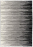 2' X 20' Black Transitional Striped Runner Rug - Homeroots