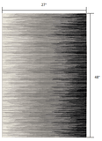 2' X 4' Black Abstract Dhurrie Area Rug - Homeroots
