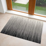 3' X 5' Black Abstract Power Loom Area Rug - Homeroots