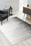 4' X 6' Black Abstract Power Loom Area Rug - Homeroots