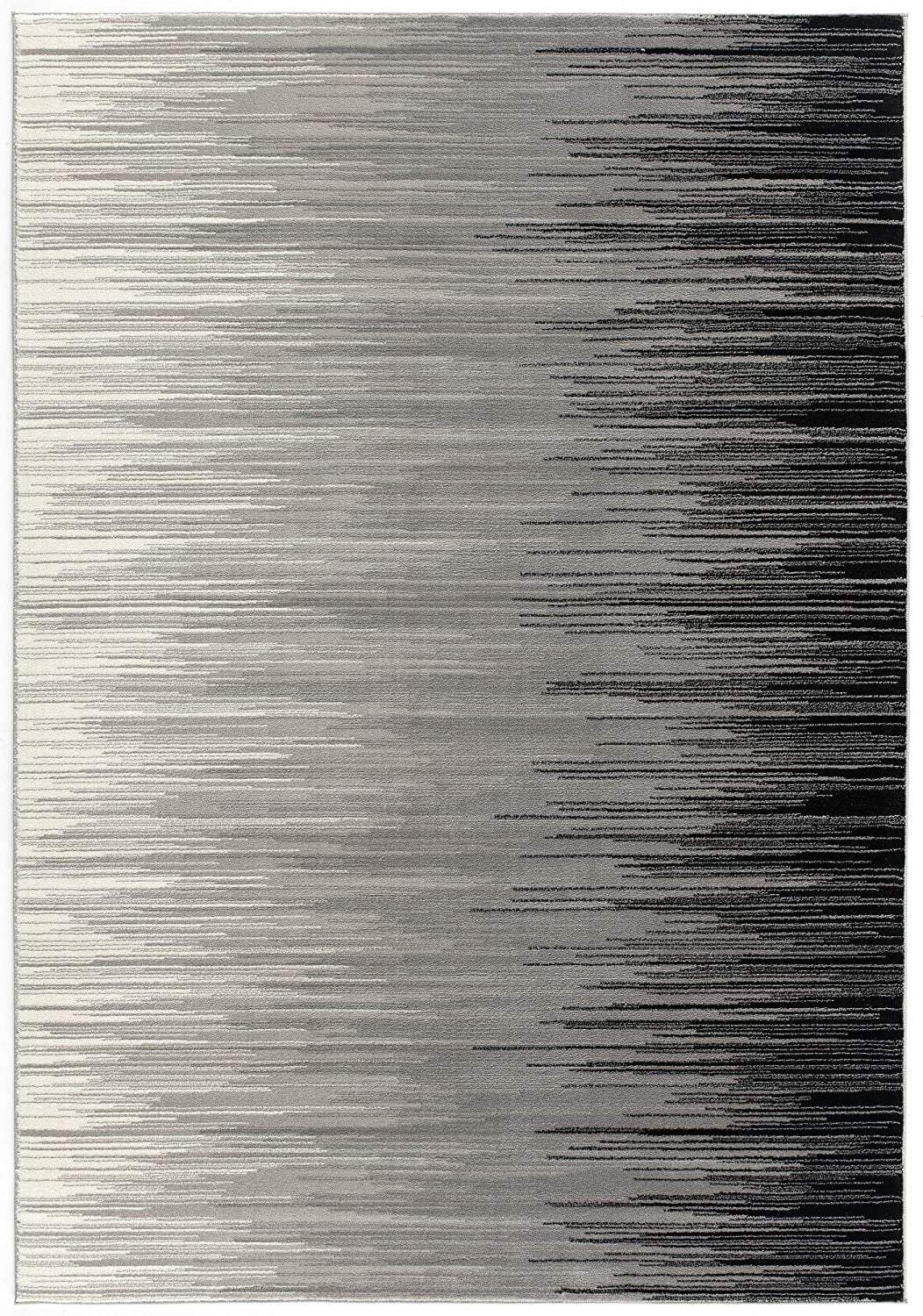 5' X 7' Black Abstract Dhurrie Area Rug - Homeroots - Flyclothing LLC