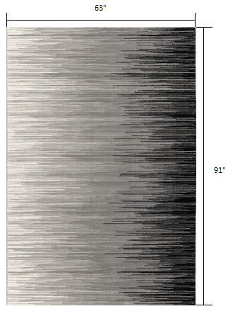5' X 7' Black Abstract Dhurrie Area Rug - Homeroots - Flyclothing LLC
